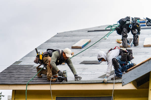 Professional Gutter Installation technician working in Bullock, NC